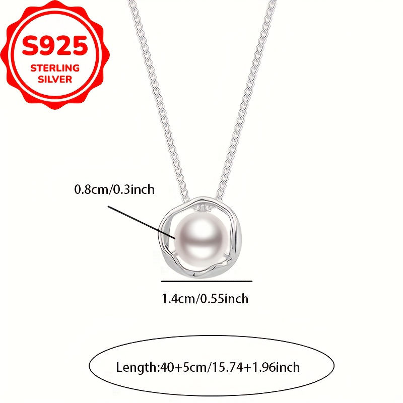 Women's 925 Sterling Silver Geometric Circle Collarbone Chain